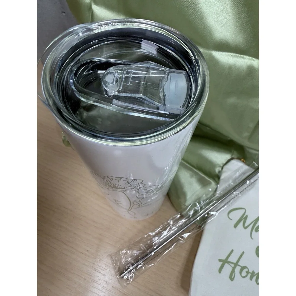 Maid Of Honor Gift Set Sage Green Stainless Steel Tumbler / Pen / Hair Tie